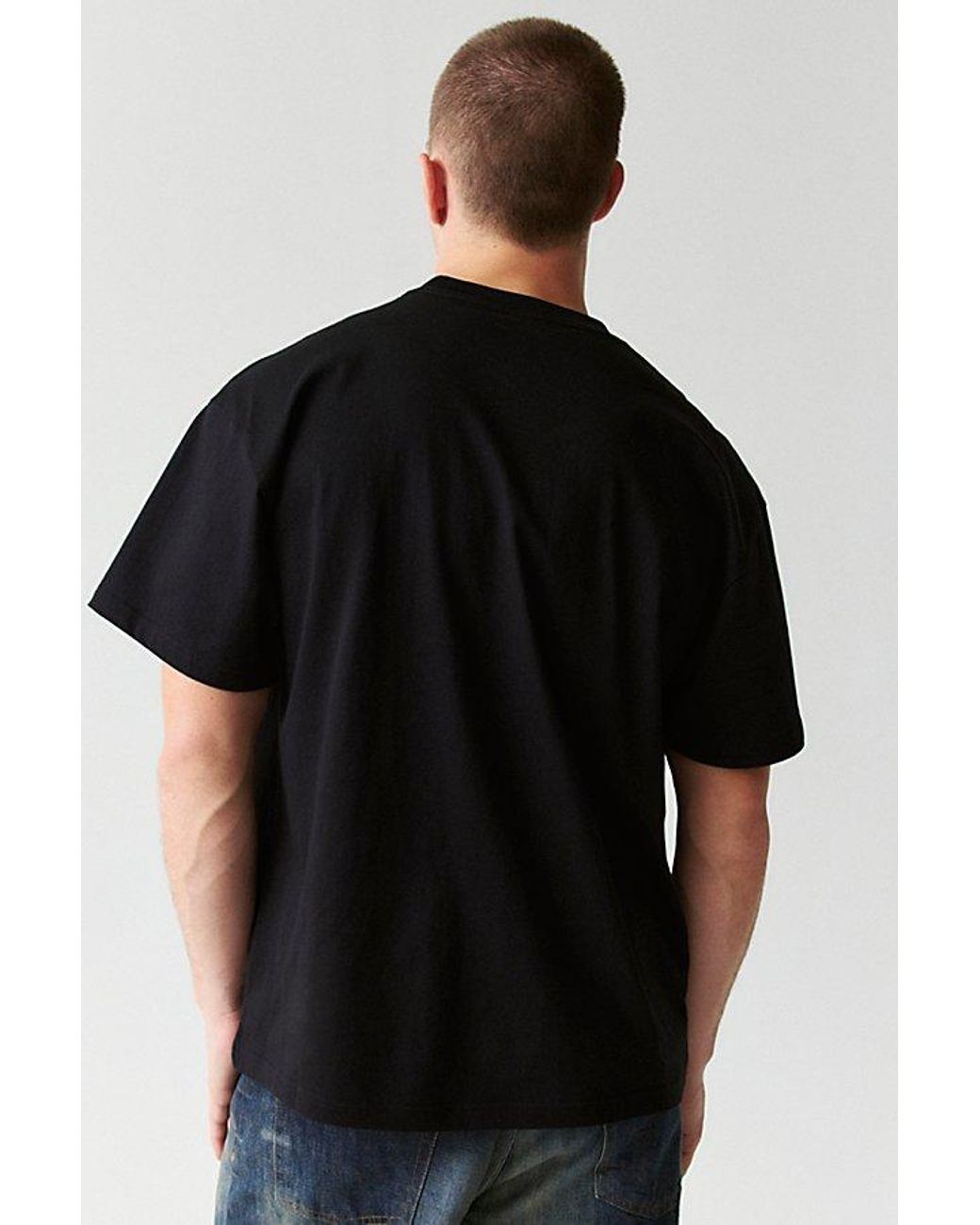 Pleasures Black Blurred Graphic Tee for men