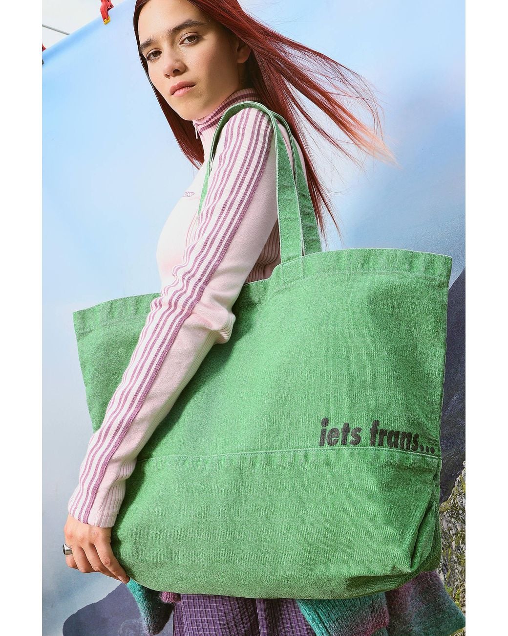 iets frans Green Canvas Tote Bag