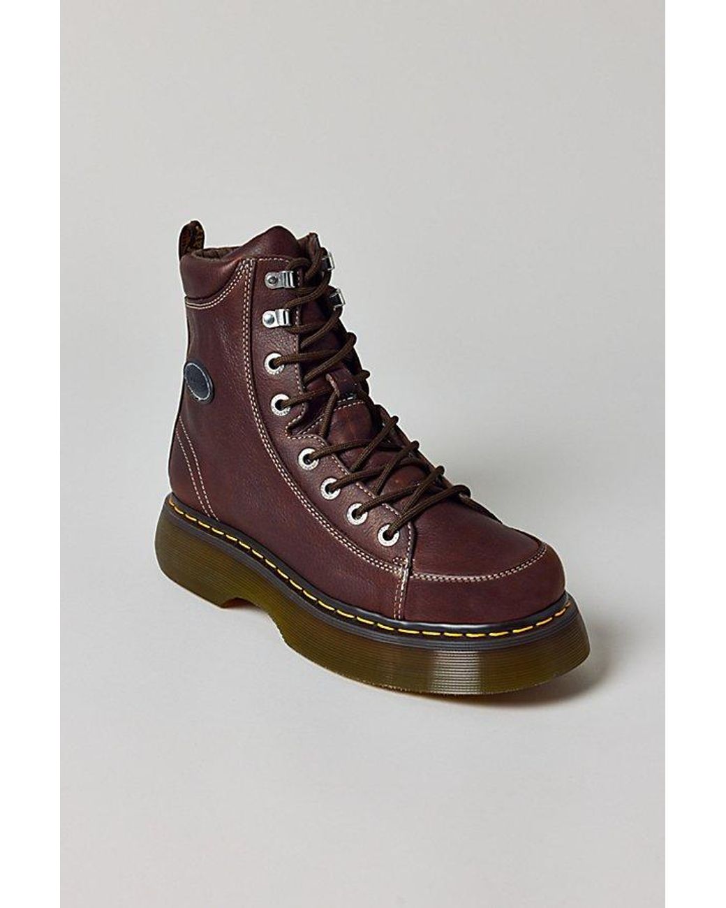 Dr. Martens Red Buzz 8-Eye Platform Boots