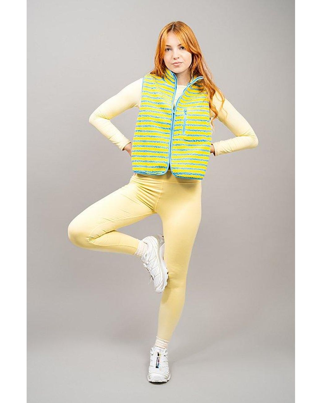 Midnight Lunch Yellow Stripe Vest Jacket