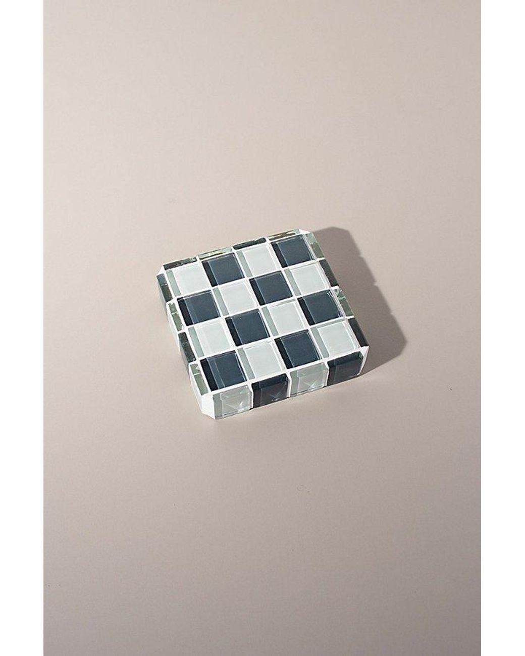 Subtle Studios Multicolor Glass Tile Checkered Cube