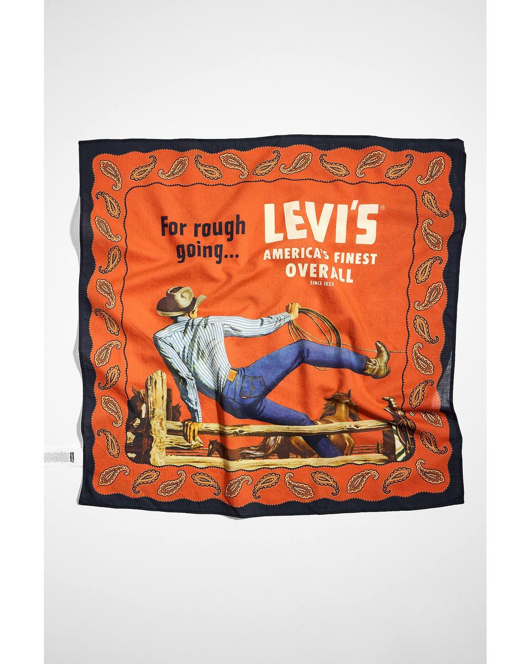 Levi's Orange Western Bandana for men
