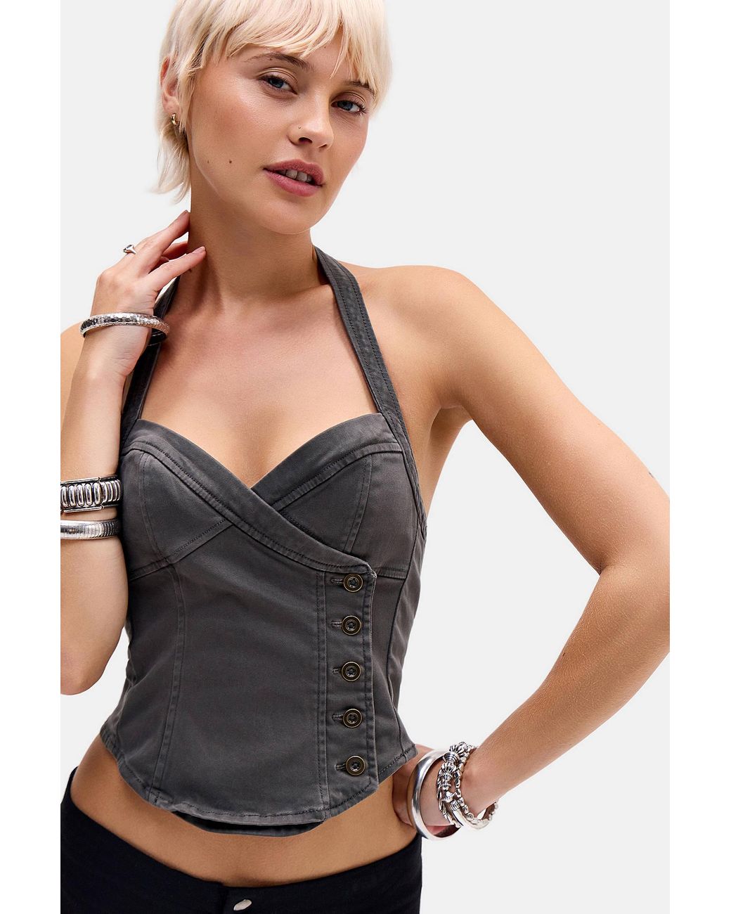BDG Black Marceline Halter Top