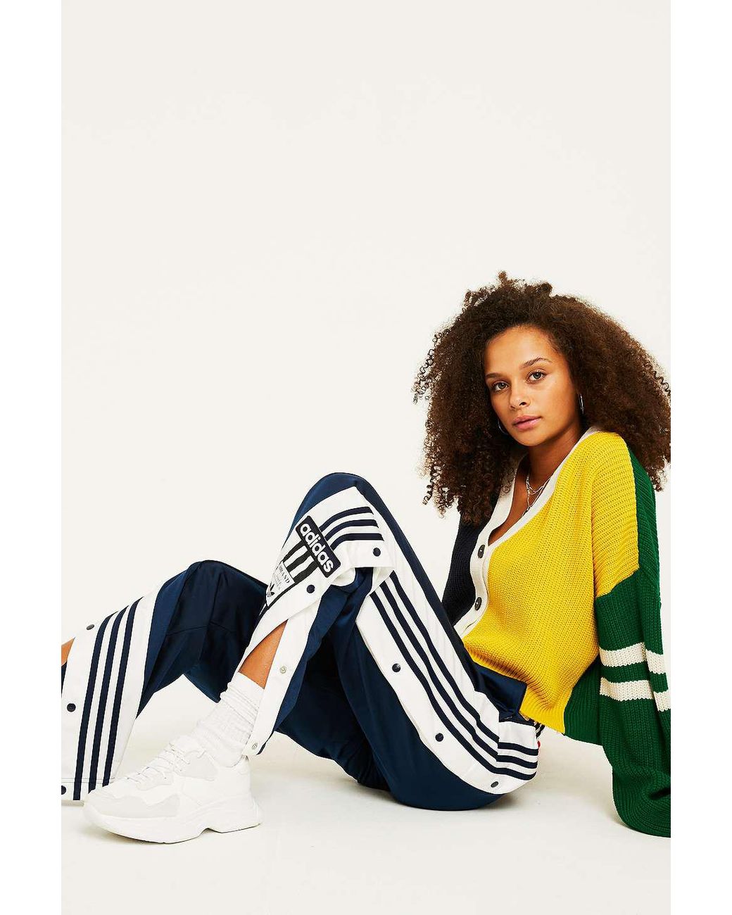 Flat Independence make you annoyed adidas Originals Adibreak 3-stripe Navy Taping Popper Track Pants in Blue |  Lyst UK