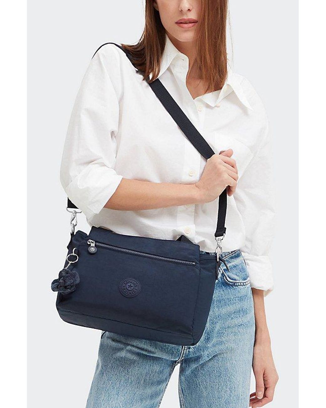 Kipling Blue Elysia Nylon Shoulder Bag