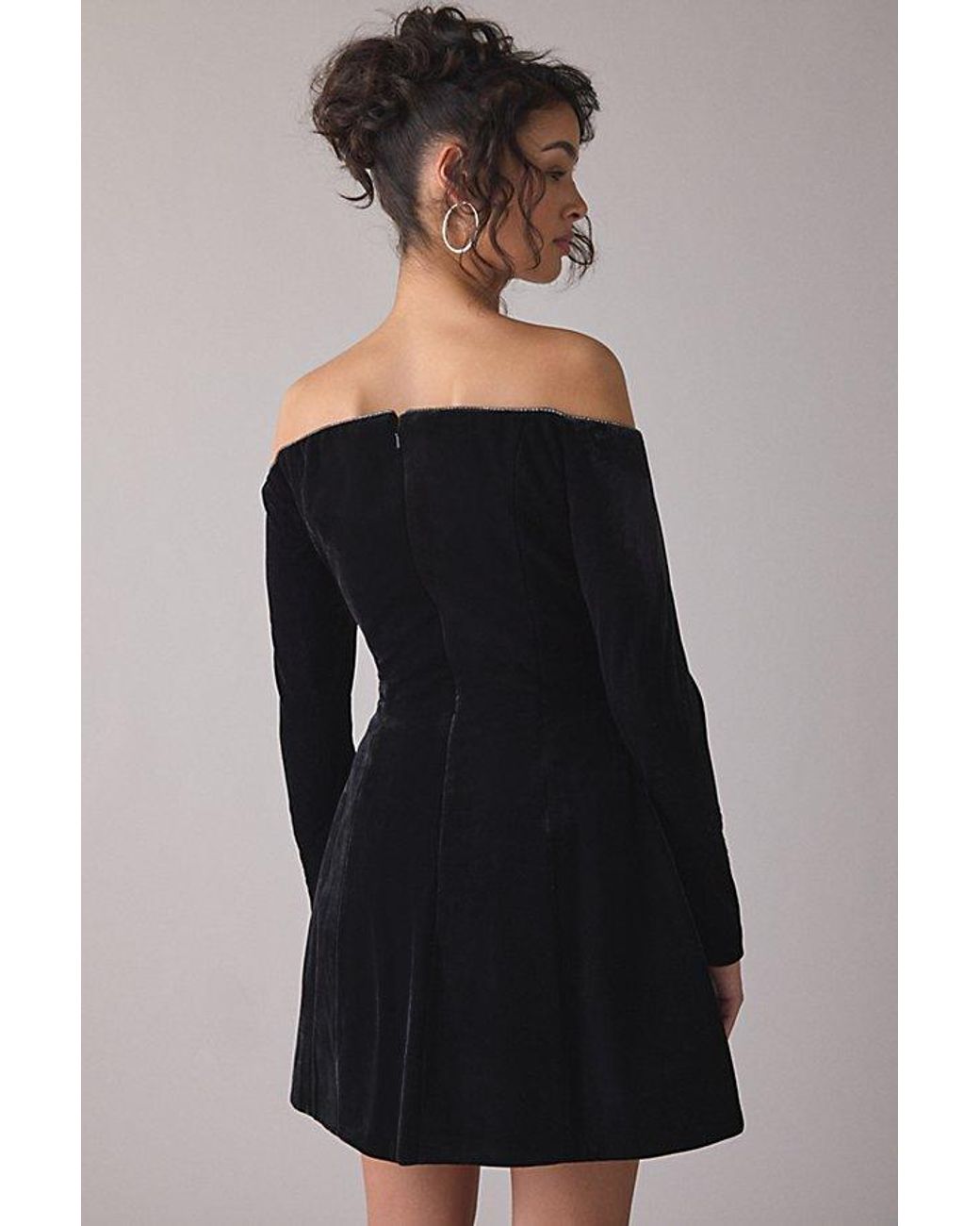 knee length dresses for ladies Alena Velvet Bodycon Mini Dress
