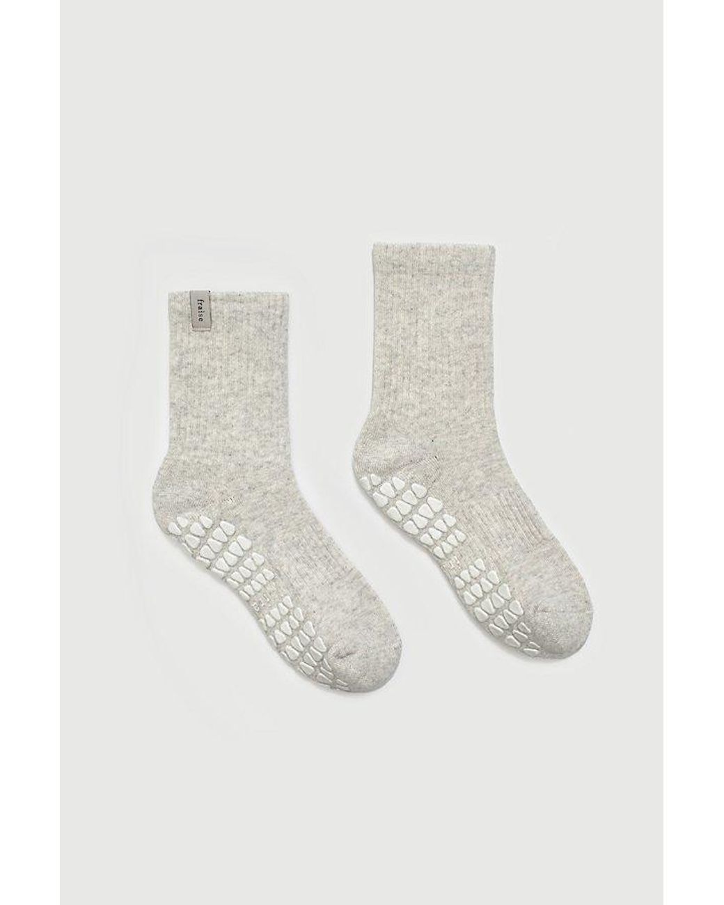 Fraise White Classic Crew Grip Sock for men