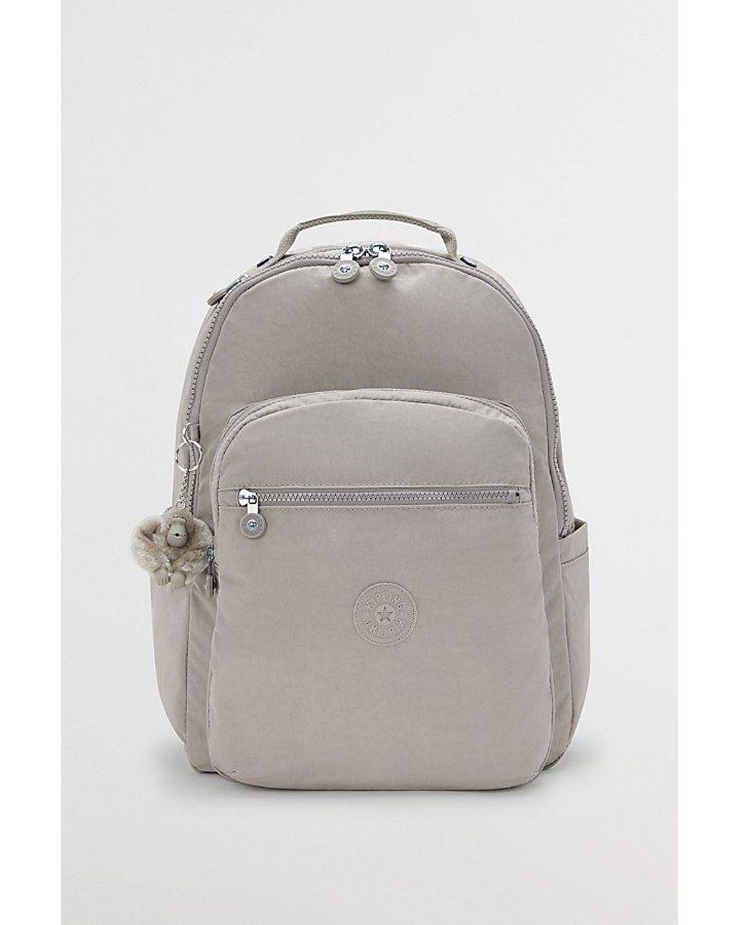 Kipling Gray Seoul Large Nylon Backpack