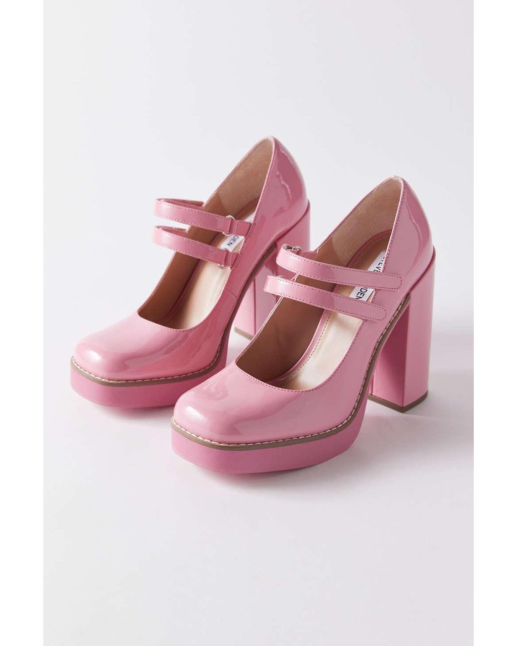 Steve Madden Twice Mary Jane Platform Pump in Pink | Lyst