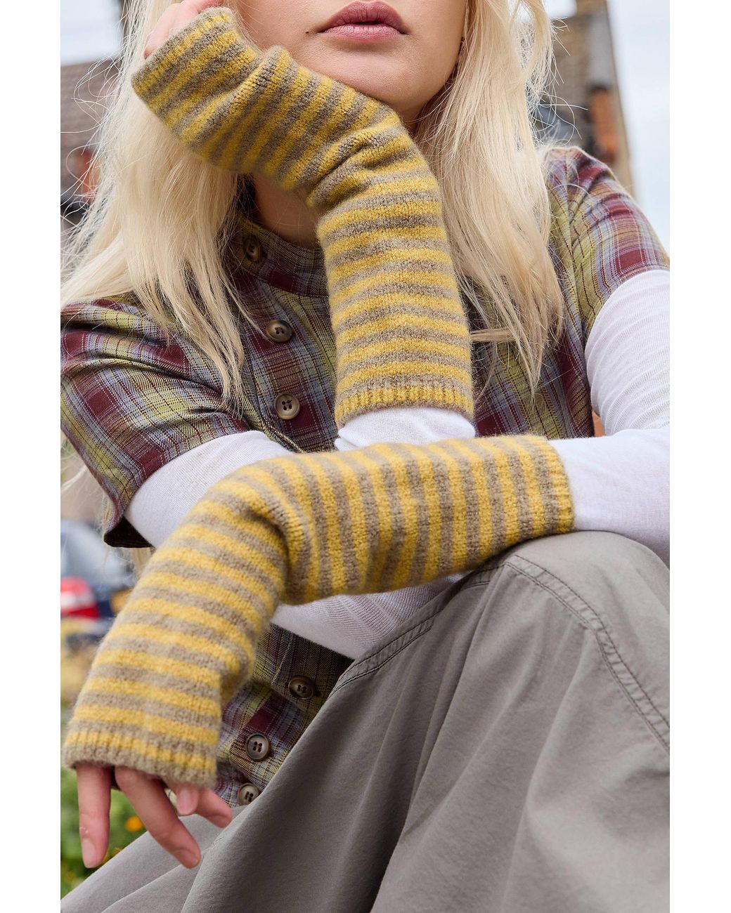 Urban Outfitters Yellow Uo Courtney Gloves