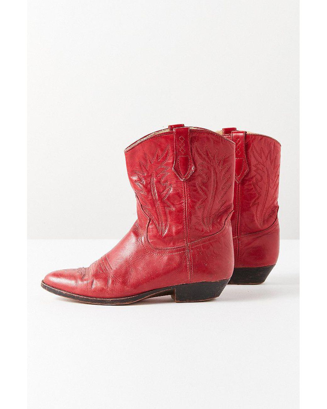 Women's short red cowboy boots hotsell
