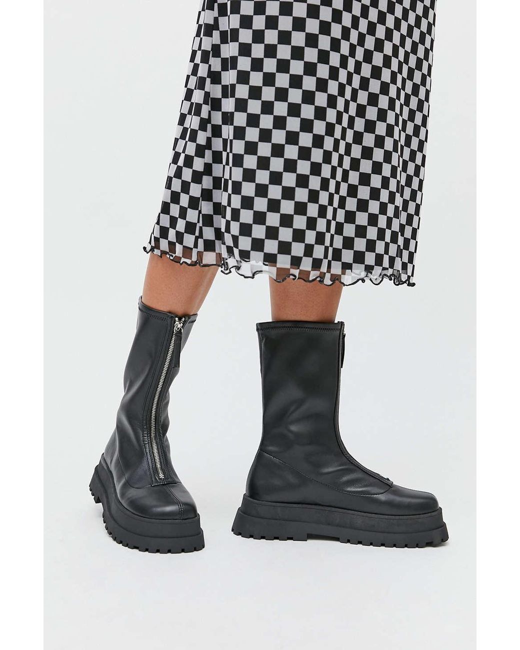 Platform zip cheap up boots