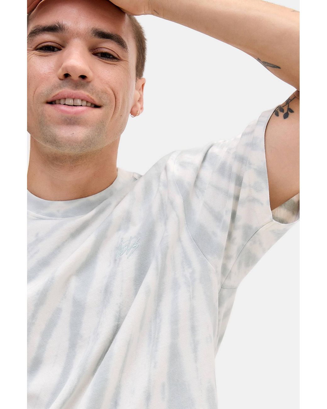 iets frans White Tie Dye T-shirt for men