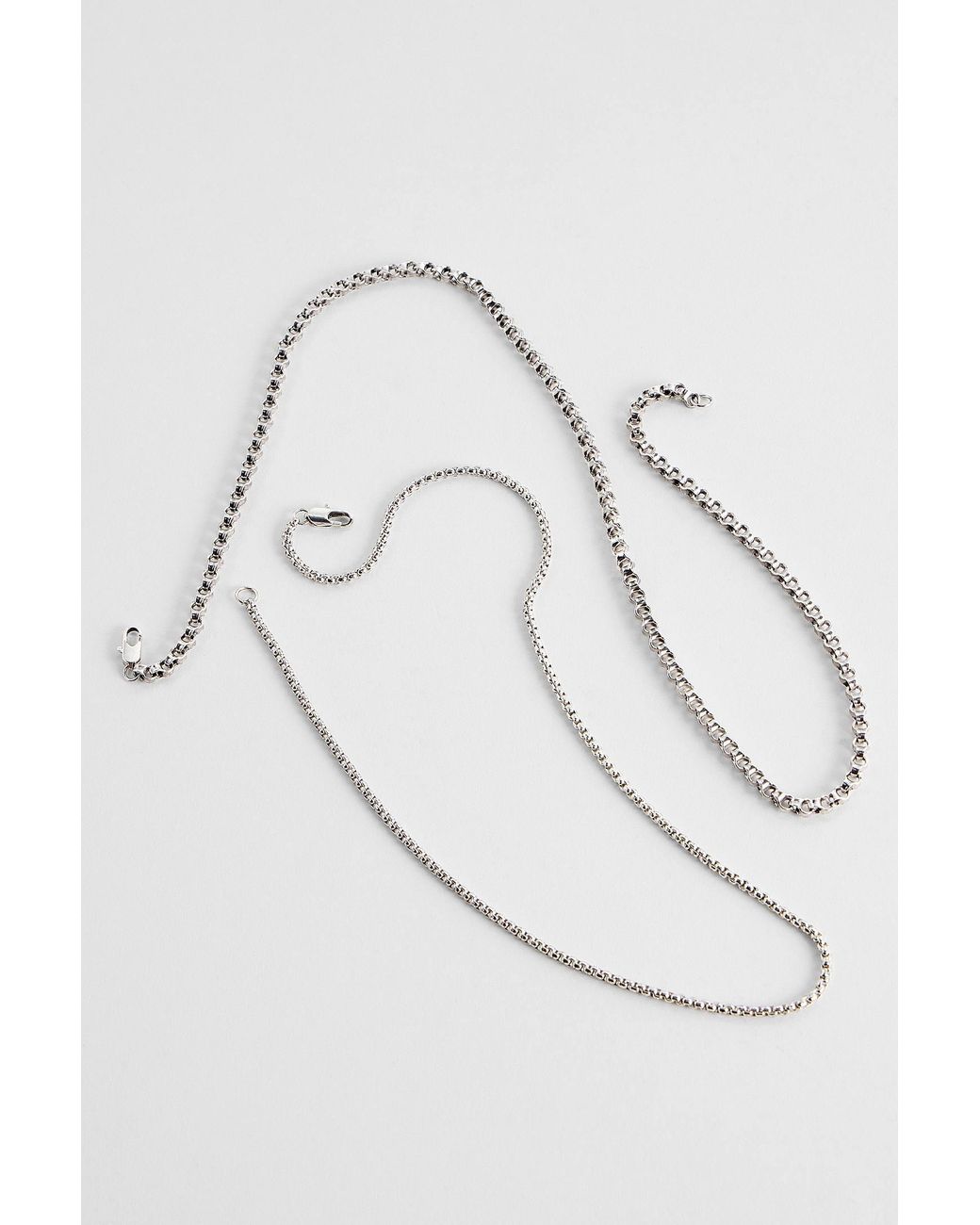 Urban Outfitters White Uo Simple Chain Multi-layer Necklace for men