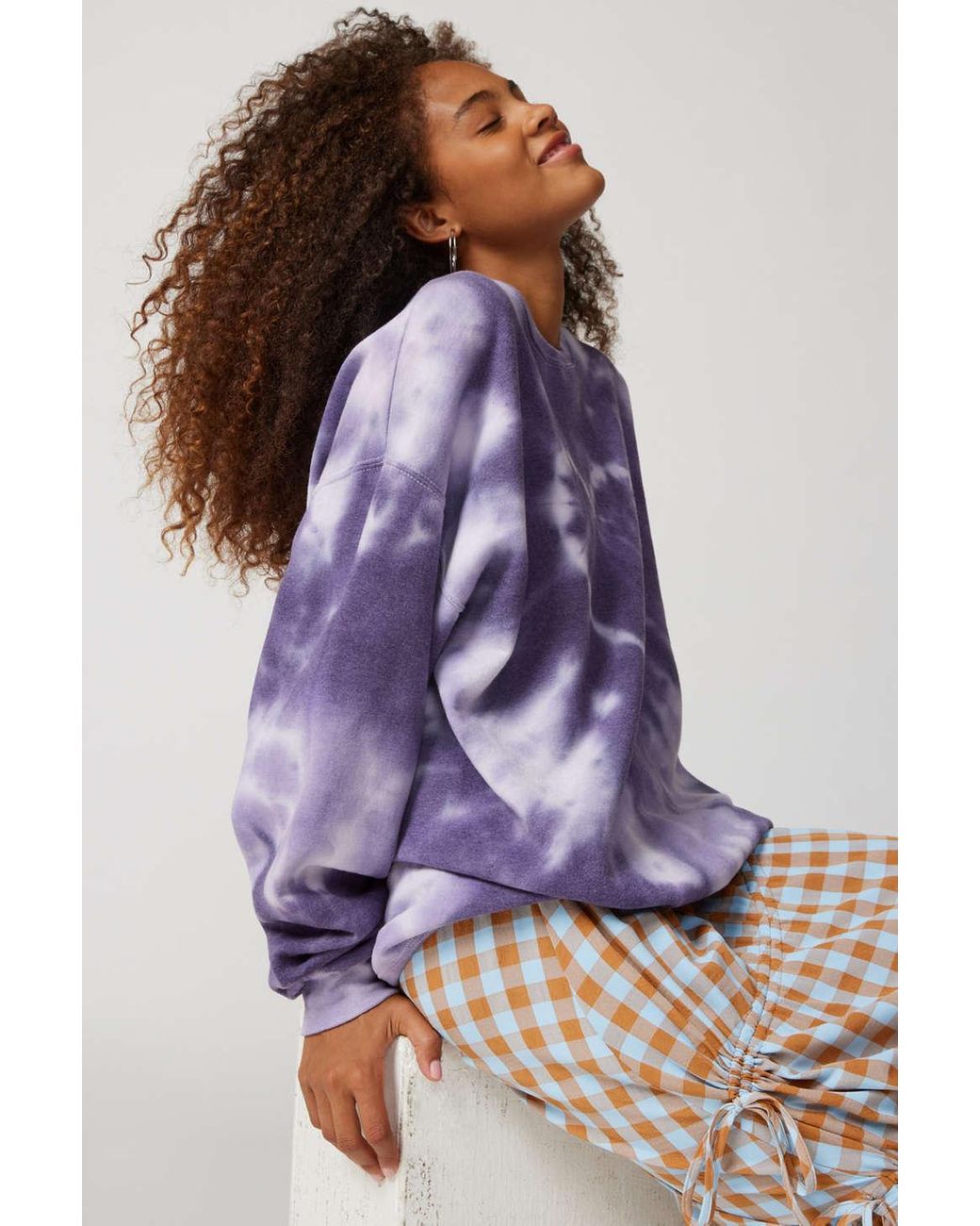 Tie dye purple sweatshirt hotsell