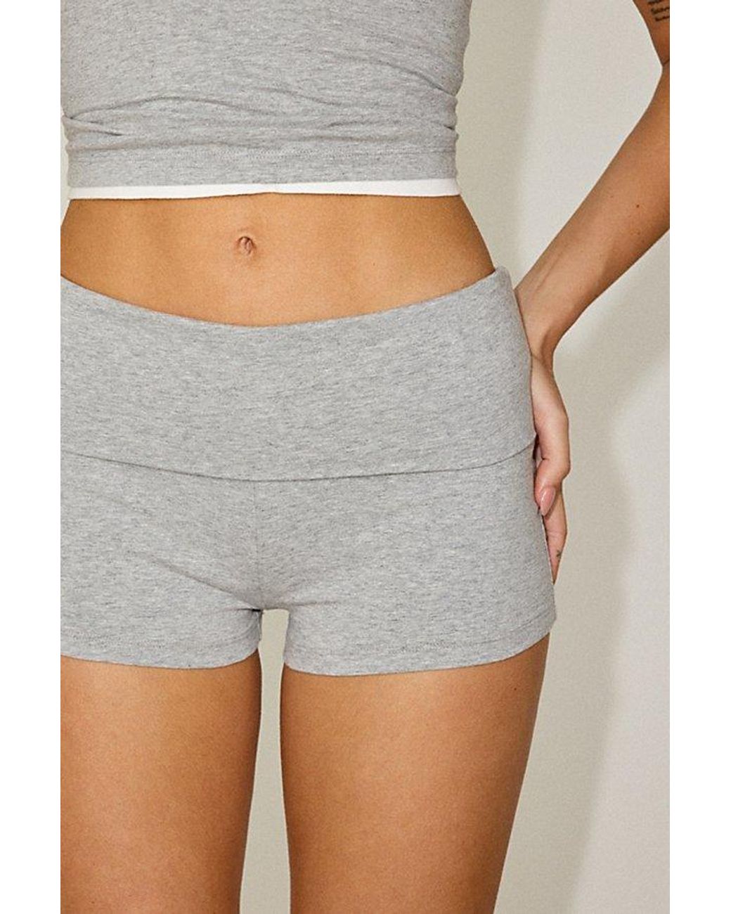 Out From Under Gray Bec Foldover Shorts