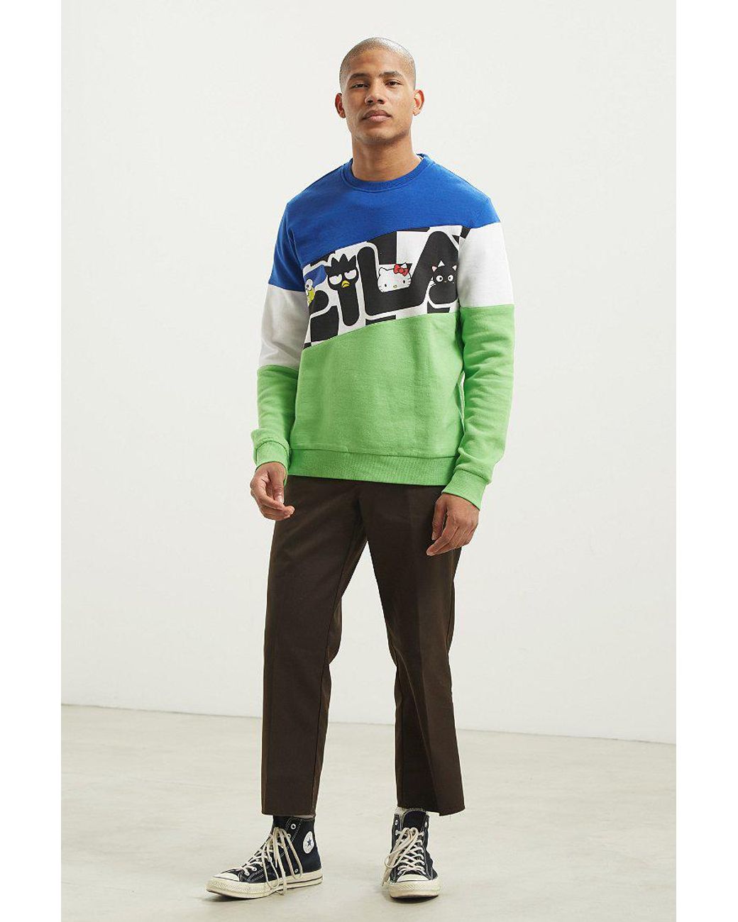 Fila Cotton Fila X Sanrio For Uo Crew Neck Sweatshirt in Navy (Blue) for  Men | Lyst