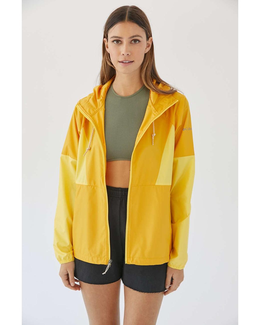 Columbia Side Hill Colorblock Windbreaker in Yellow - Lyst