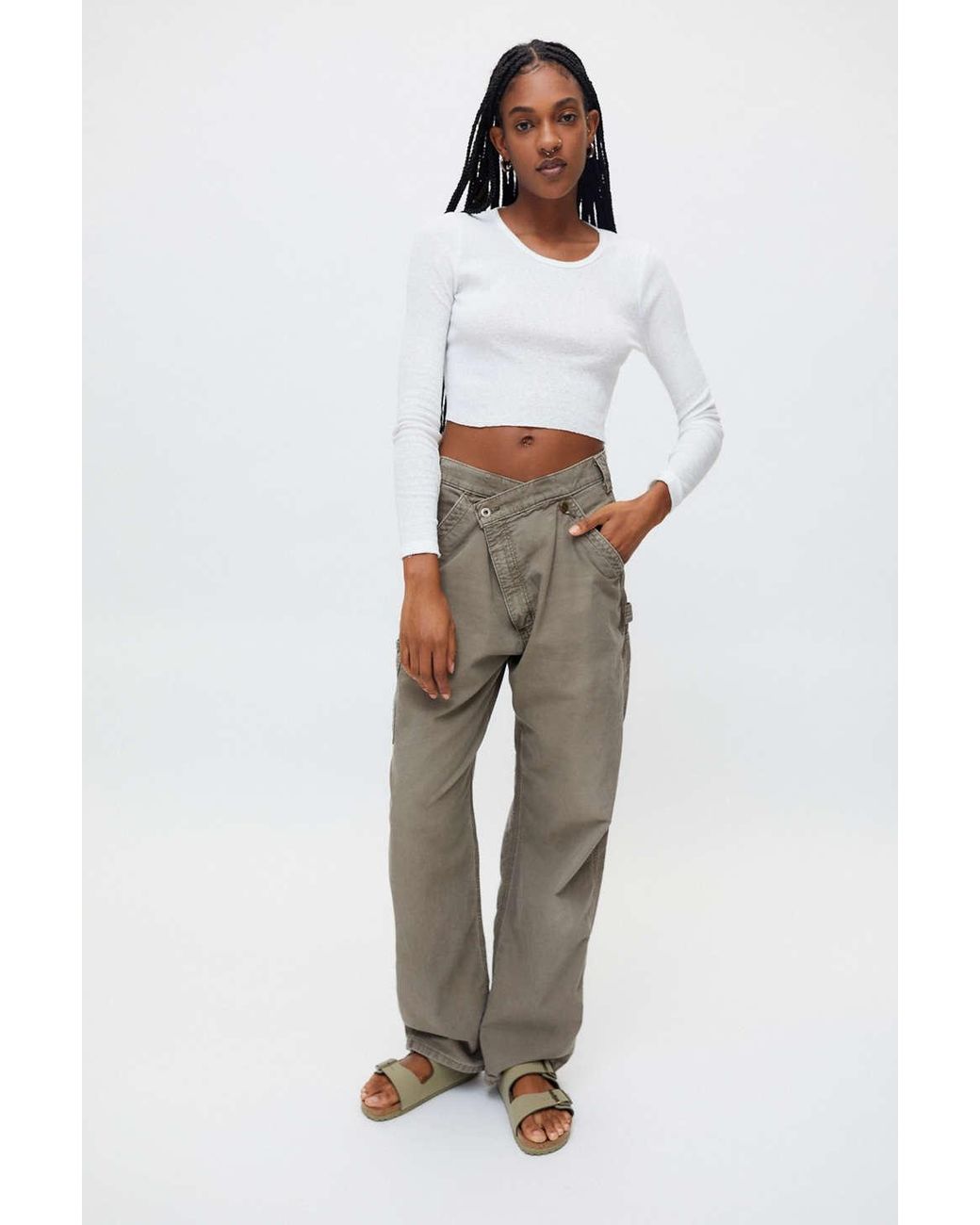 BDG Girlfriend Long Sleeve Cropped Top 