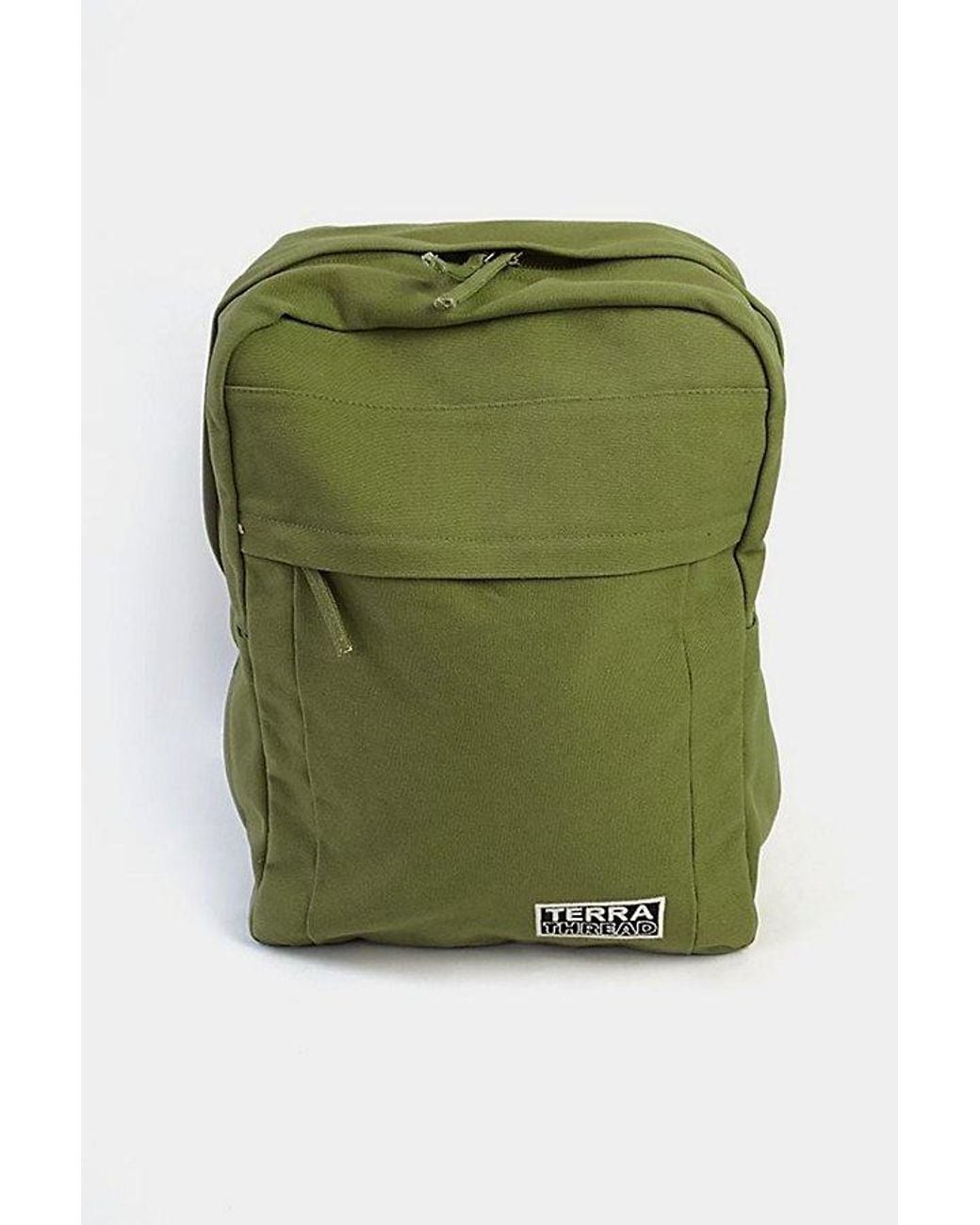 Terra Thread Green Organic Cotton Canvas Backpack