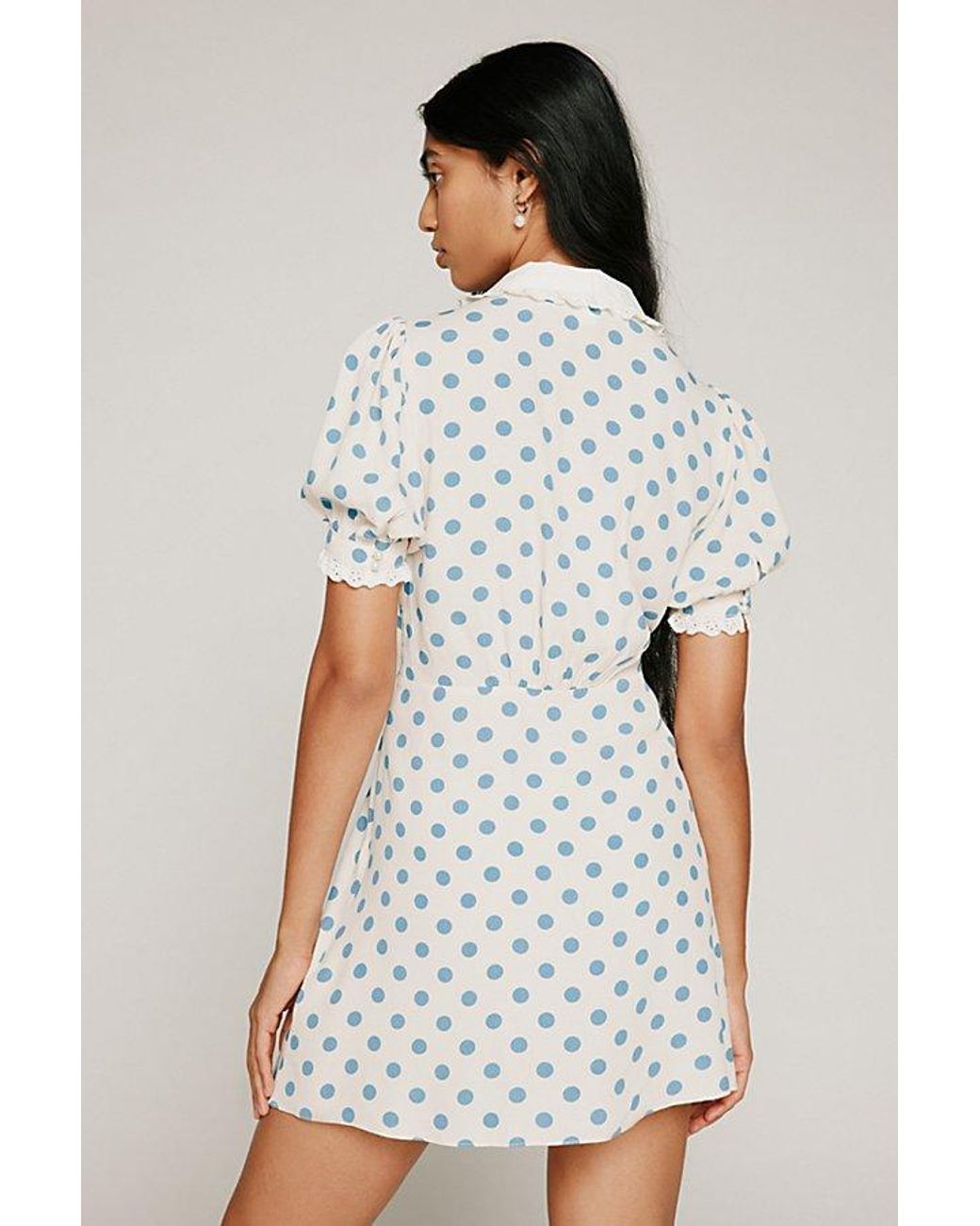 kimchi blue polka dot dress Kimchi Blue Kimchi Dottie Polka Dot Mini Dress in Natural