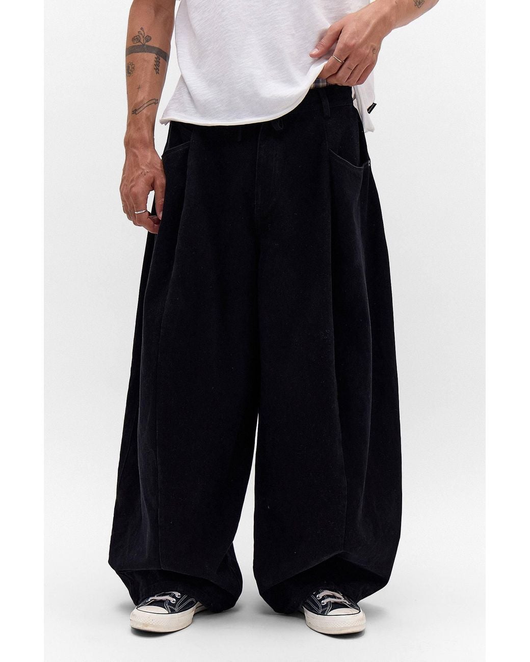 BDG Blue Fynn Balloon Trousers for men