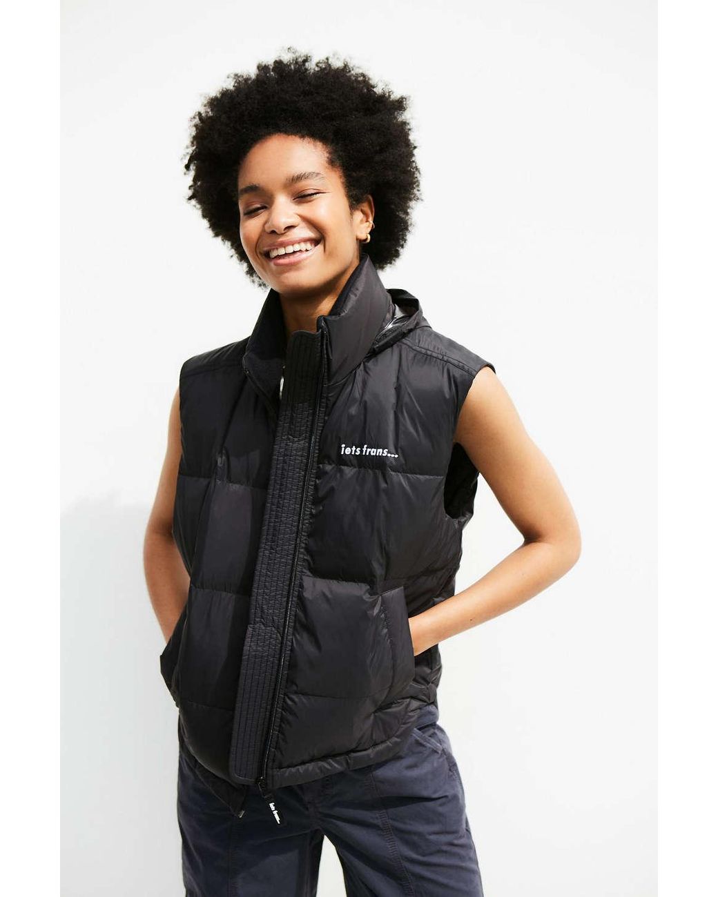 iets frans Puffer Vest in Black | Lyst