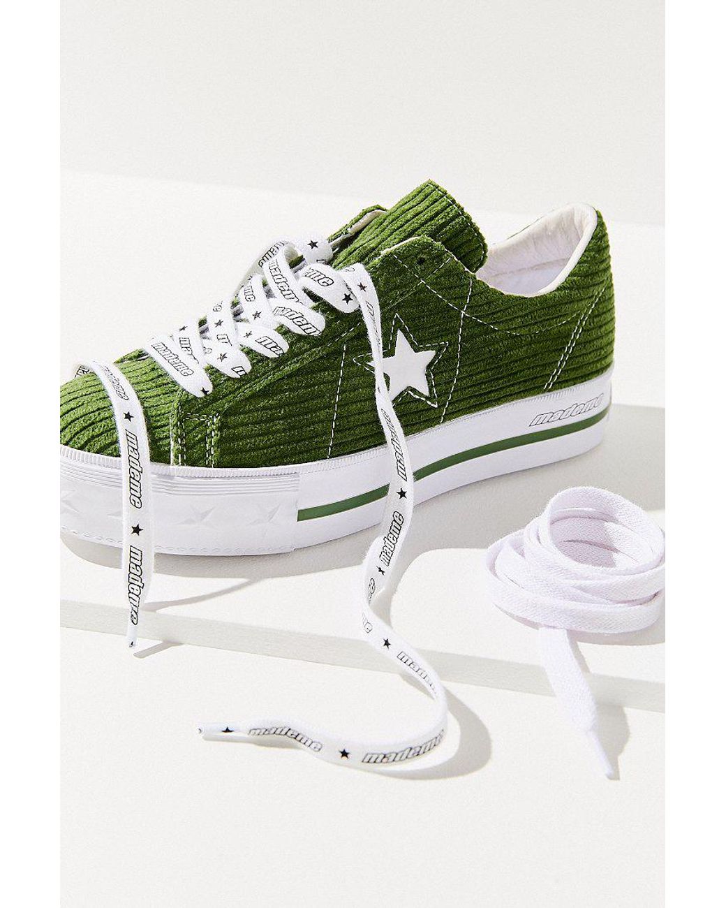 Converse Converse One Star X Mademe Corduroy Platform Sneaker in Green |  Lyst