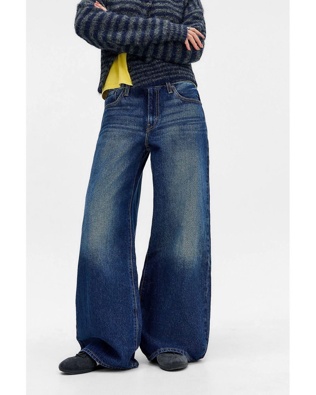 Levi's Blue Middy Wide Leg Jeans
