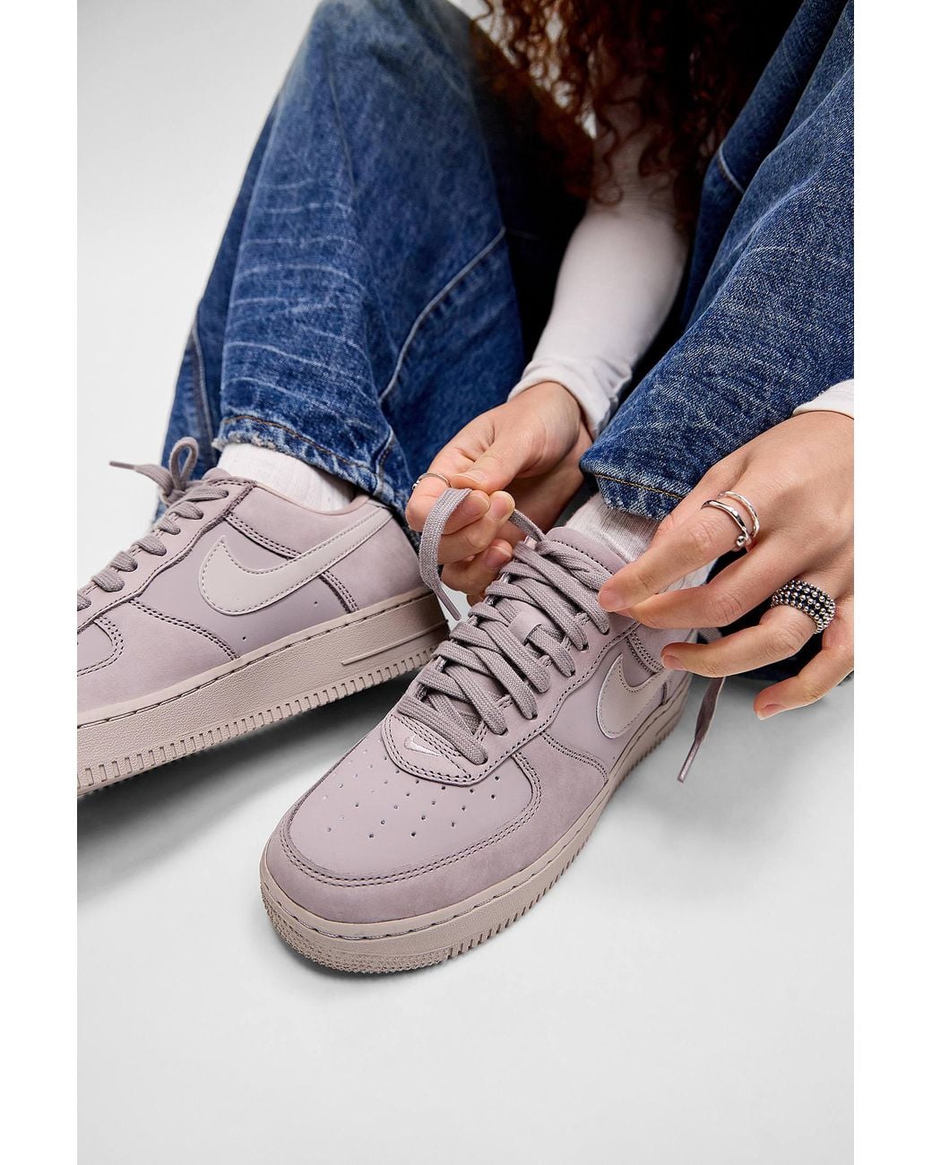 Adidas Blue Nike Taupe Air Force 1 Trainers