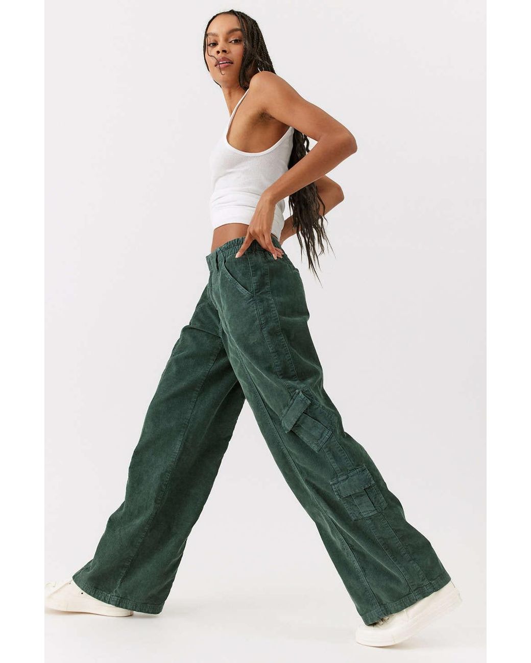 BDG, Pants & Jumpsuits, Bdg Urban Outfitters Green Mom High Rise Corduroy  Pants