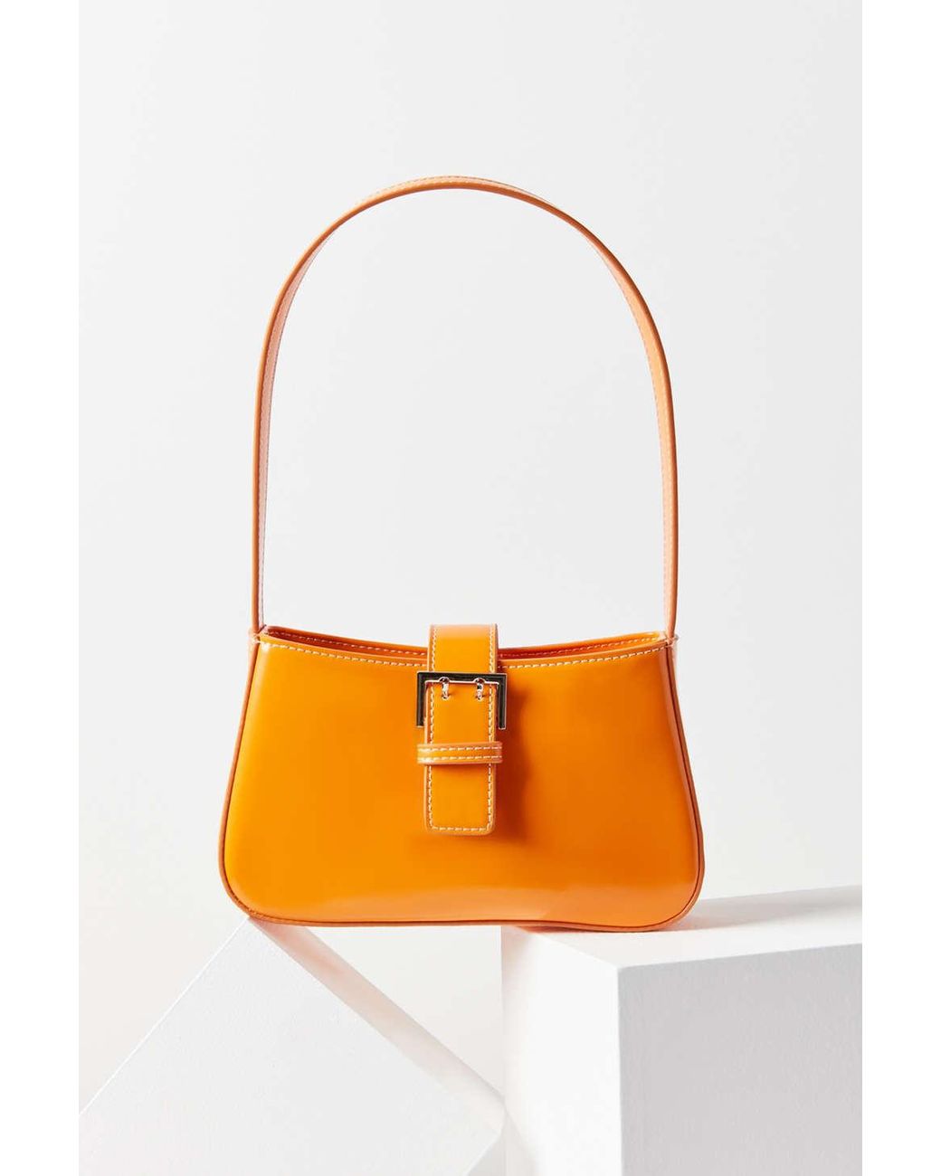 Stitch Baguette Bag in Orange 