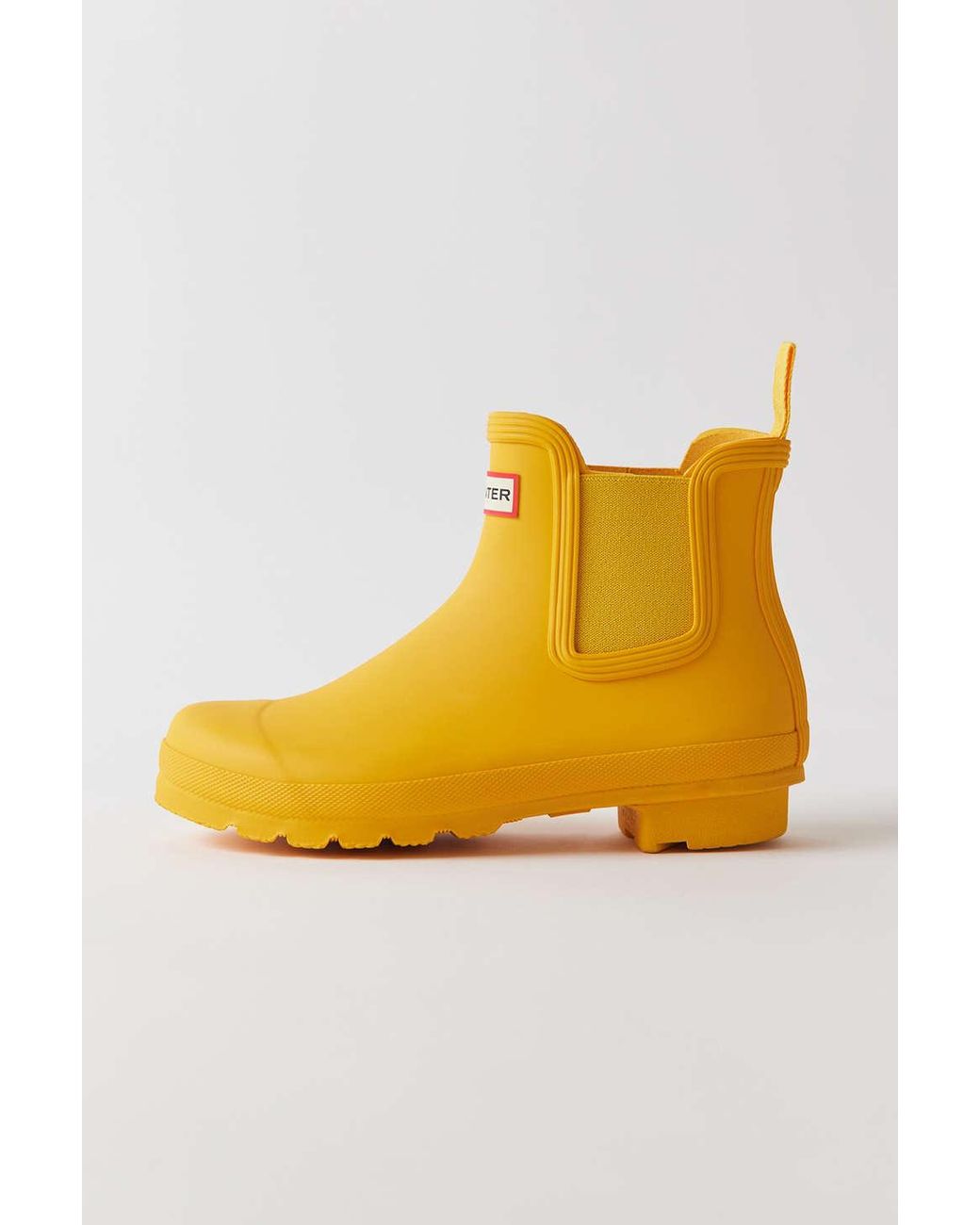 yellow hunter ankle boots