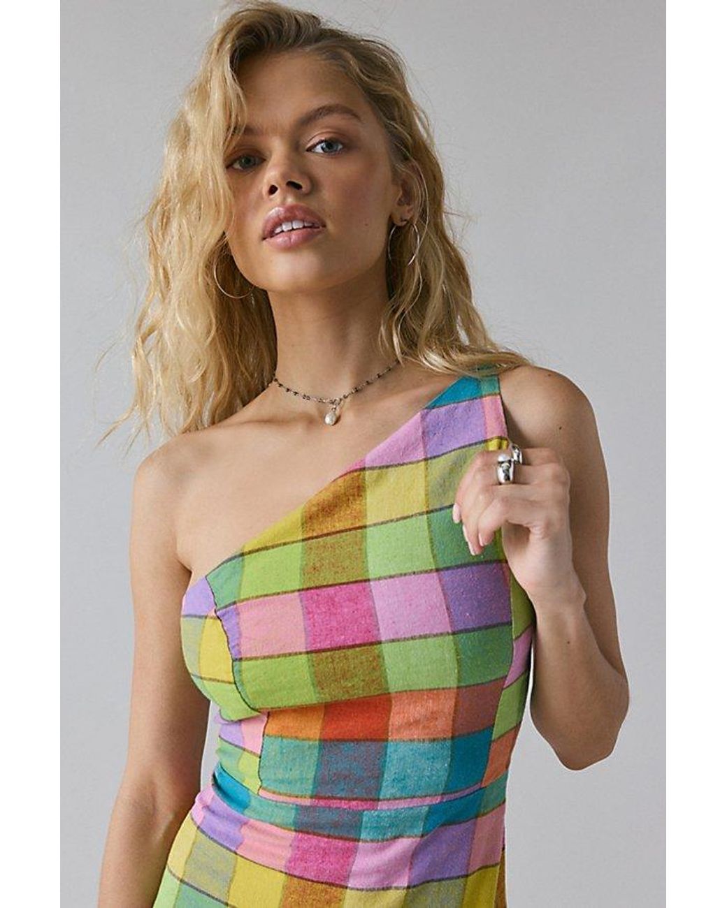 Urban Outfitters Uo Carson Asymmetrical One Shoulder Linen-Blend Midi Dress | Lyst Urban Outfitters Uo Carson Asymmetrical One Shoulder Linen-Blend Midi Dress | Lyst