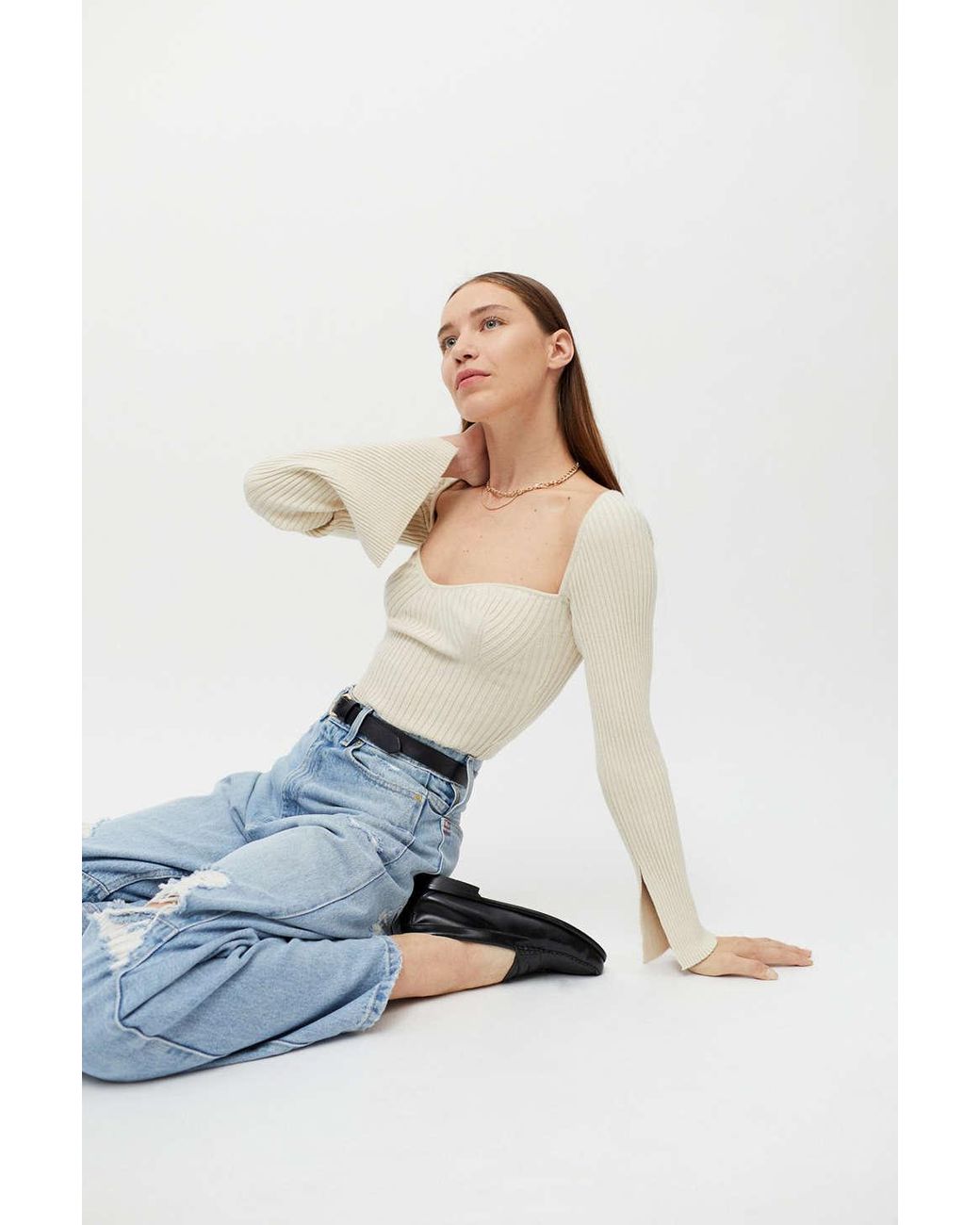 Uo Juliet Portrait Neck Sweater 