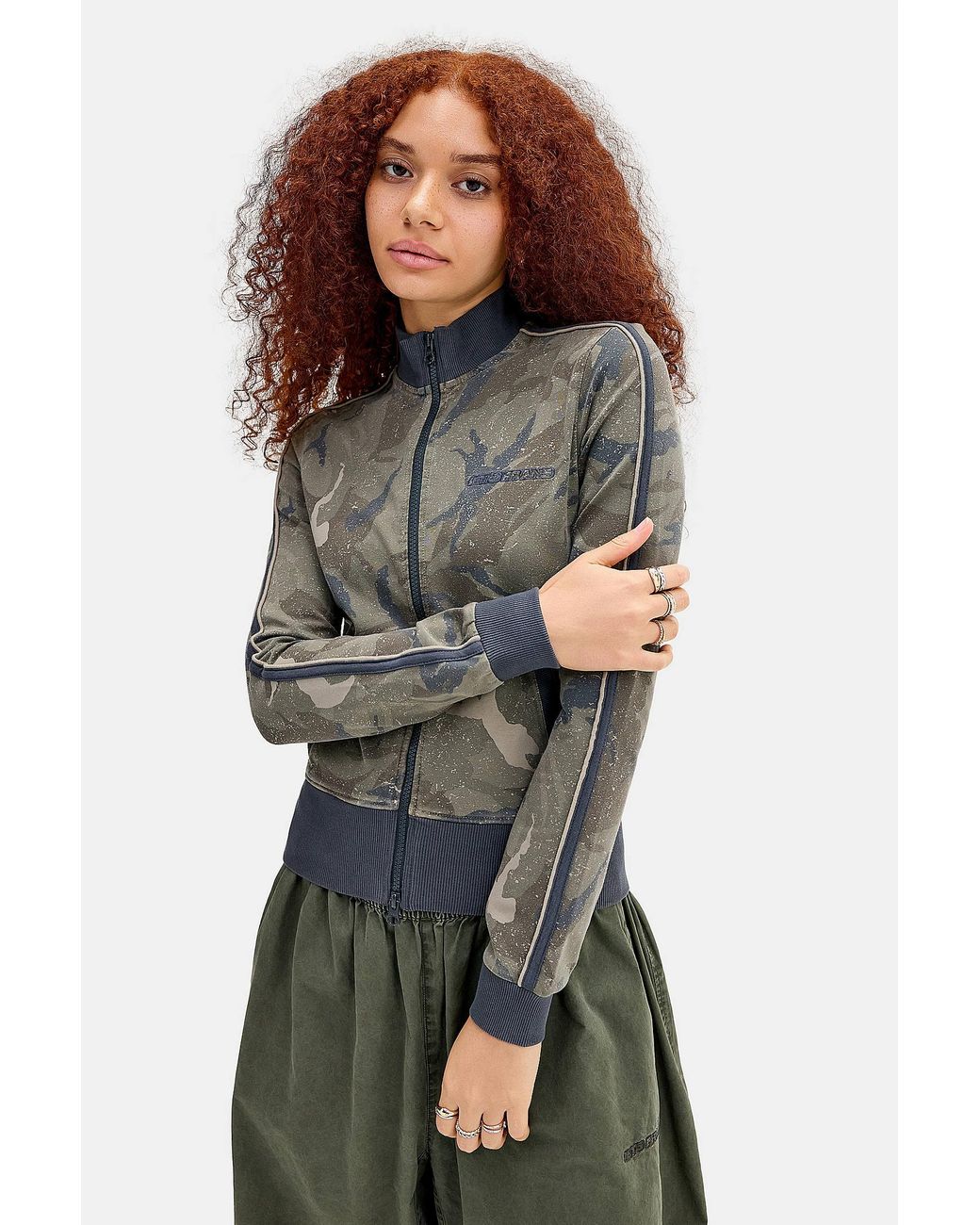 iets frans Green Camo Lightweight Track Top