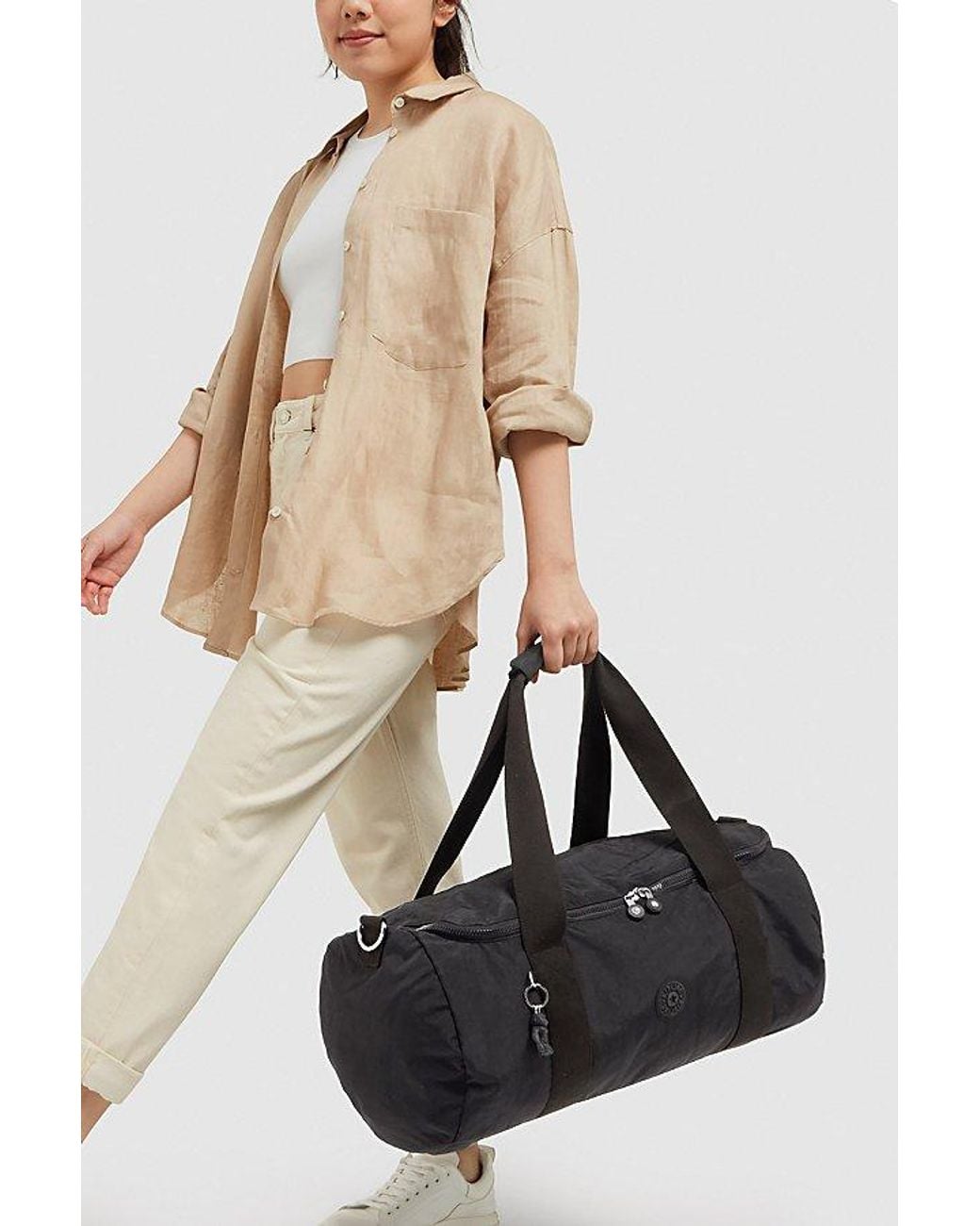 Kipling Black Argus Small Nylon Duffle Bag