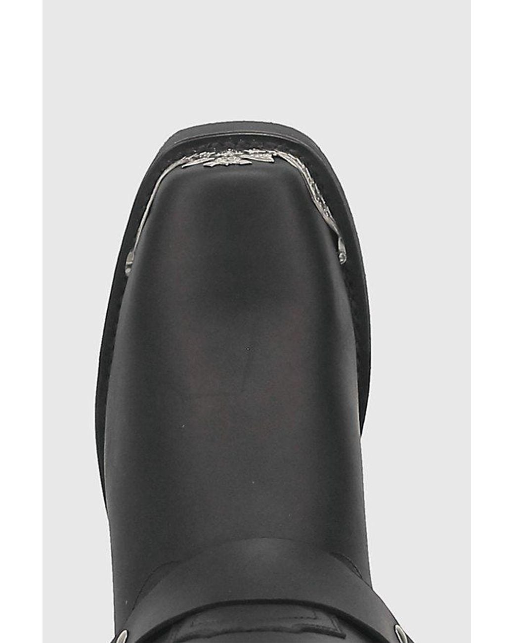 Dingo Black Chopper Leather Harness Boot for men