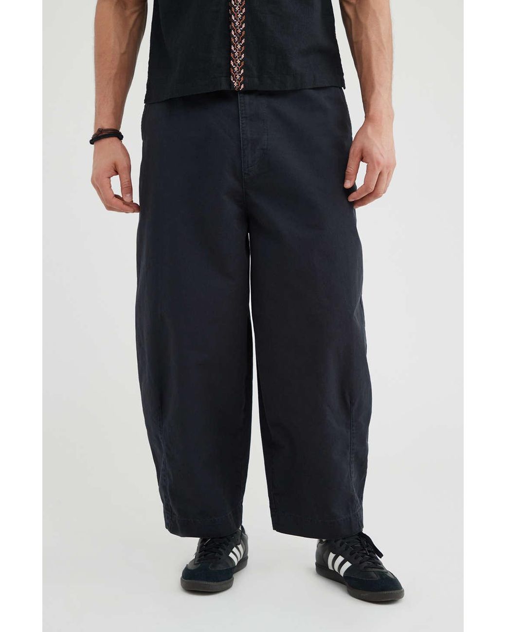[Burmula] / ☆ CURVED TWILL PANTS / BLACK CURVED TWILL PANTS (BLACK) - BURMULA