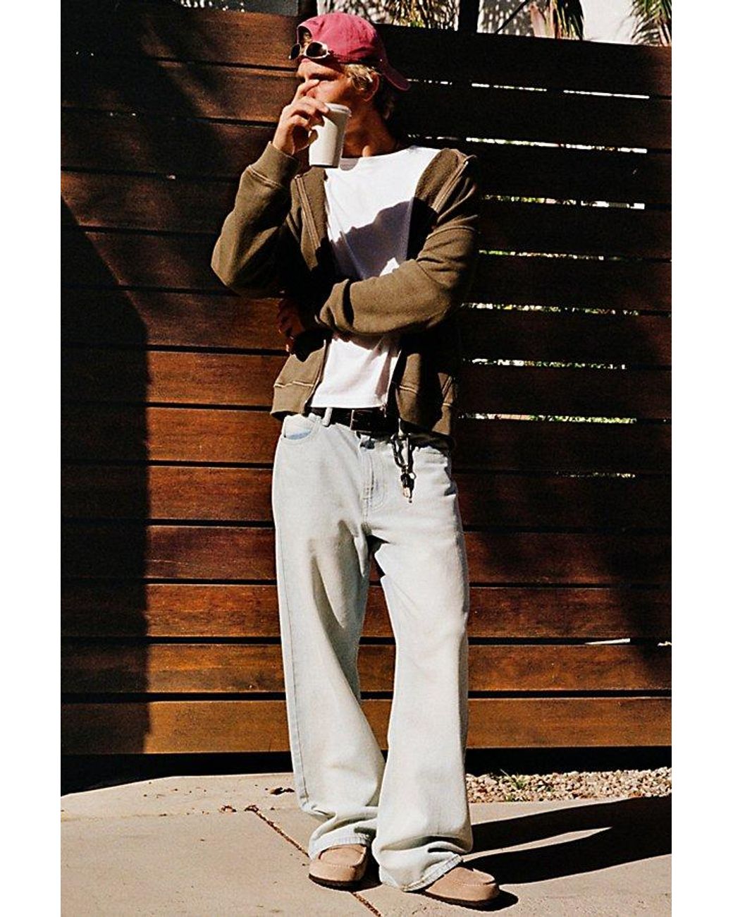 BDG Blue Slacker Relaxed Flare Jeans for men