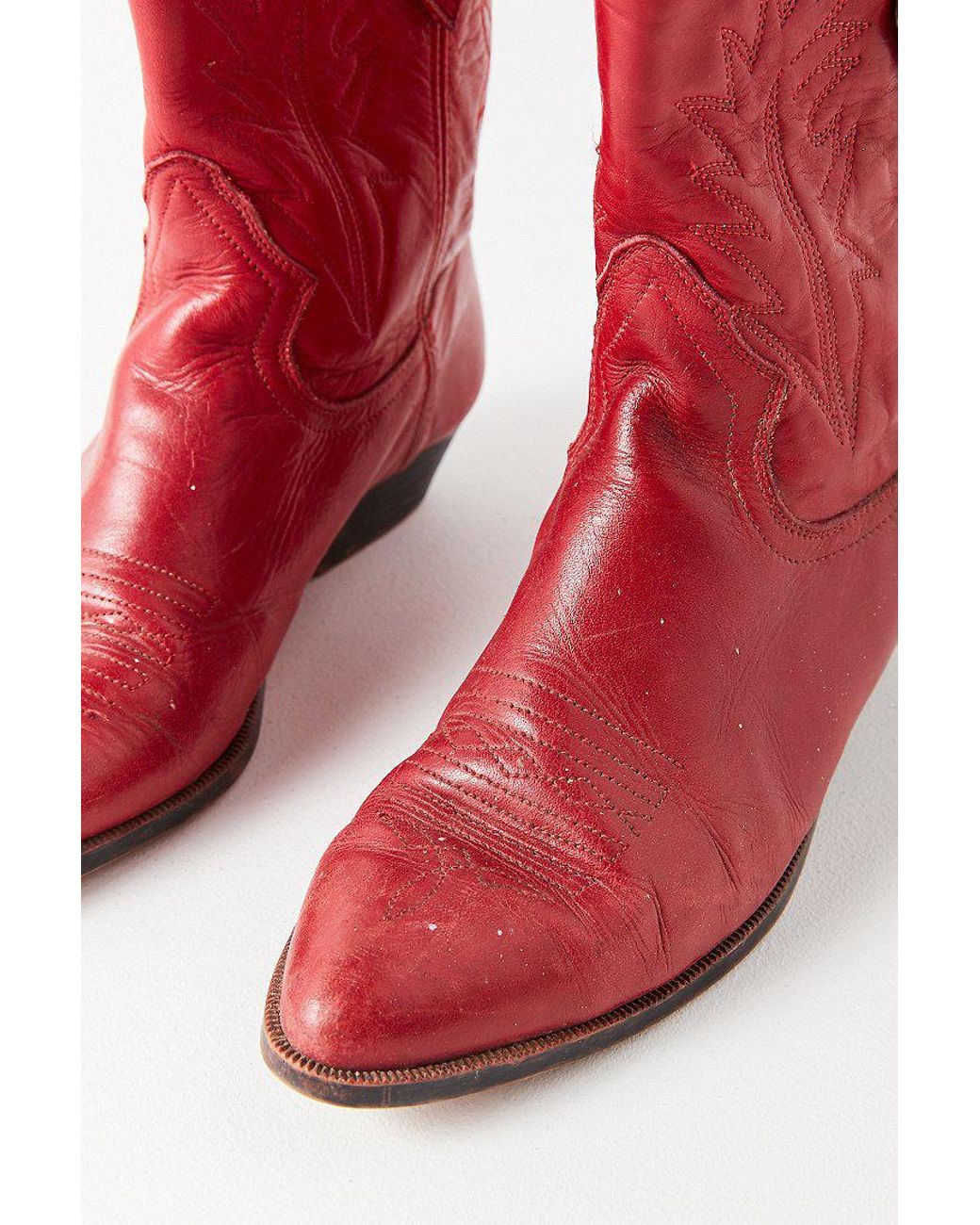 Short red cheap cowboy boots