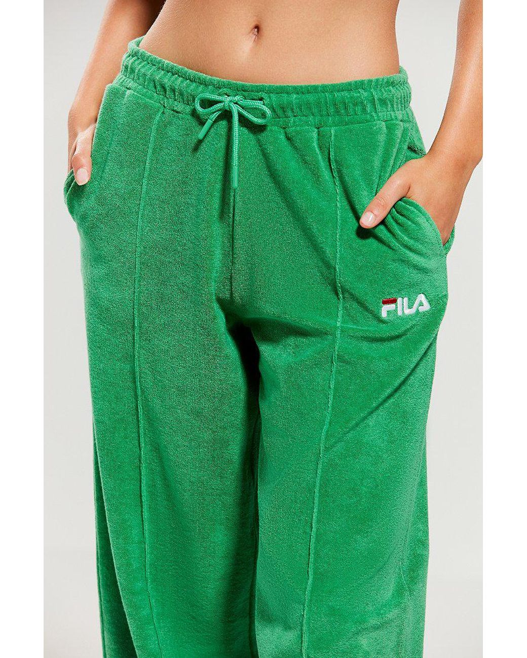 Fila tonia velour flare track pants sales