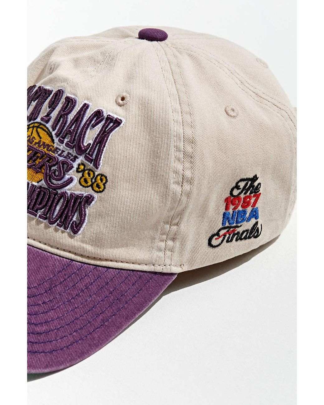 Mitchell & Ness Los Angeles Lakers Champ Patch HWC Adjustable Snapback  Hat Cap