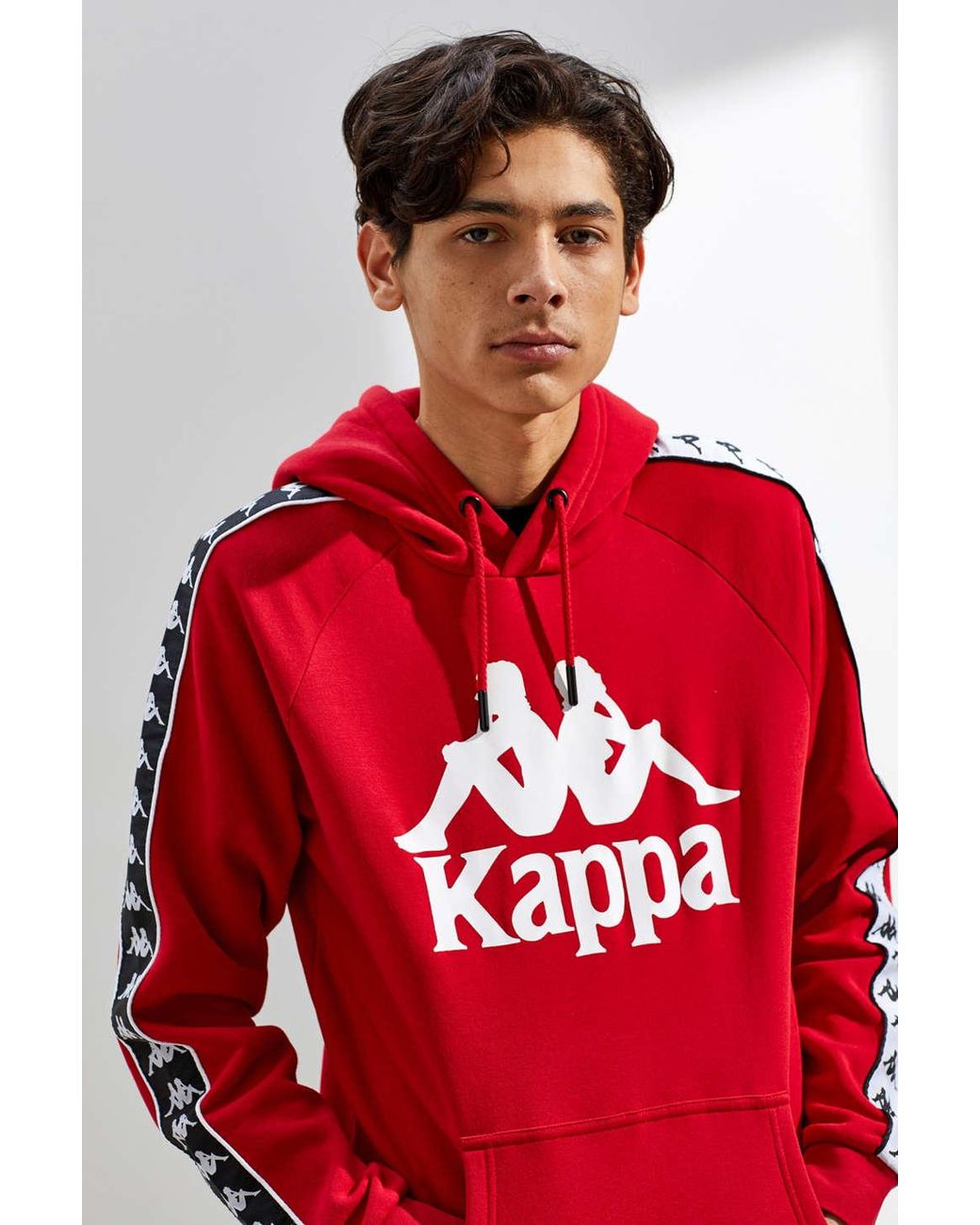 Kappa 222 Banda Hurtado Hoodie in Red for Men | Lyst Canada