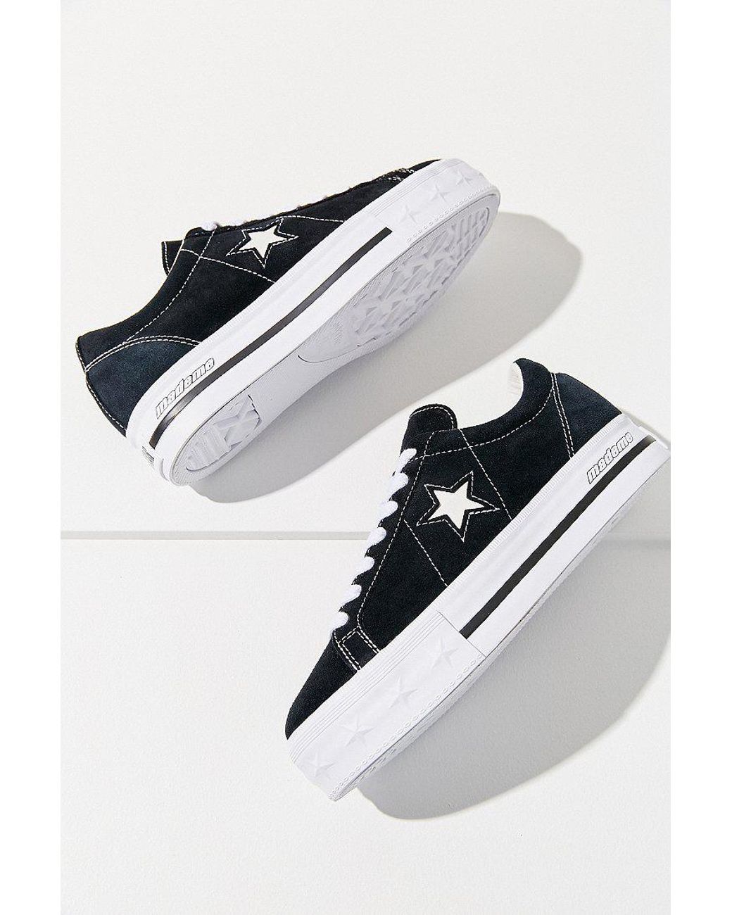 Converse Converse One Star X Mademe Suede Platform Sneaker in Black | Lyst