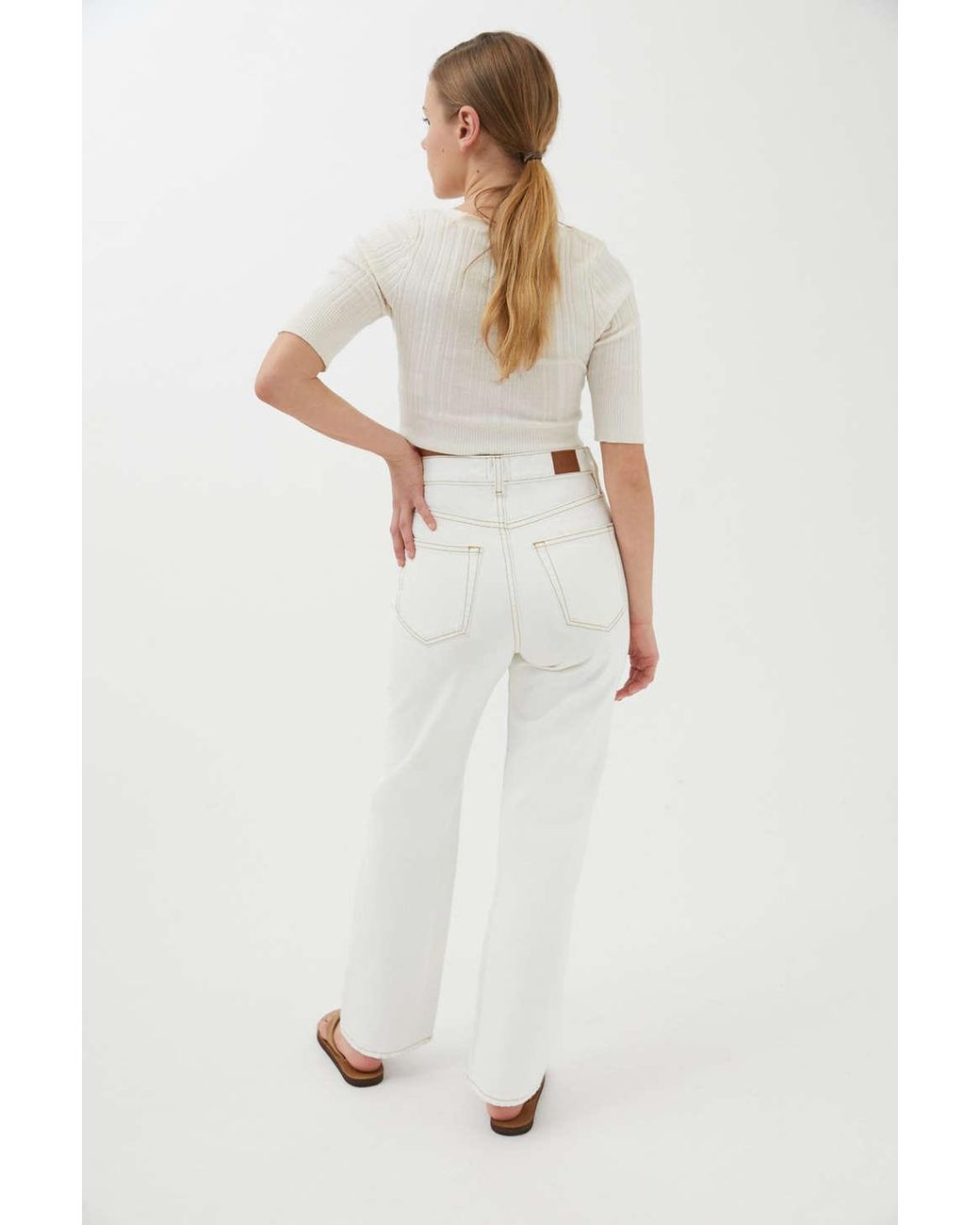 BDG Denim High-waisted Cowboy Jean in Ivory (Natural) | Lyst