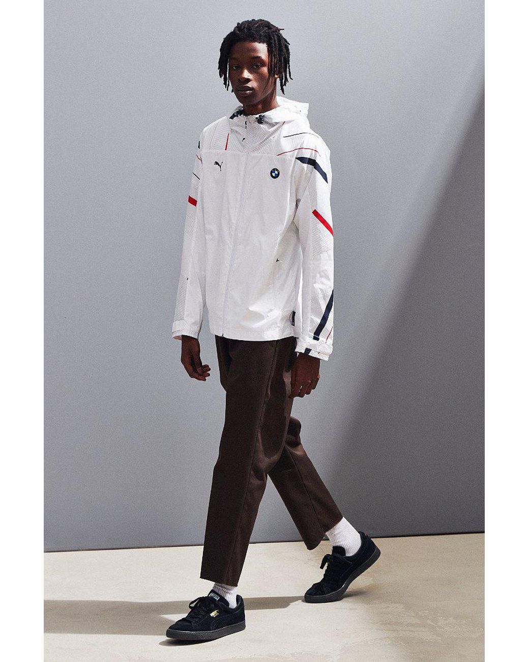 PUMA Puma Bmw Motorsport Windbreaker Jacket in White for Men Lyst