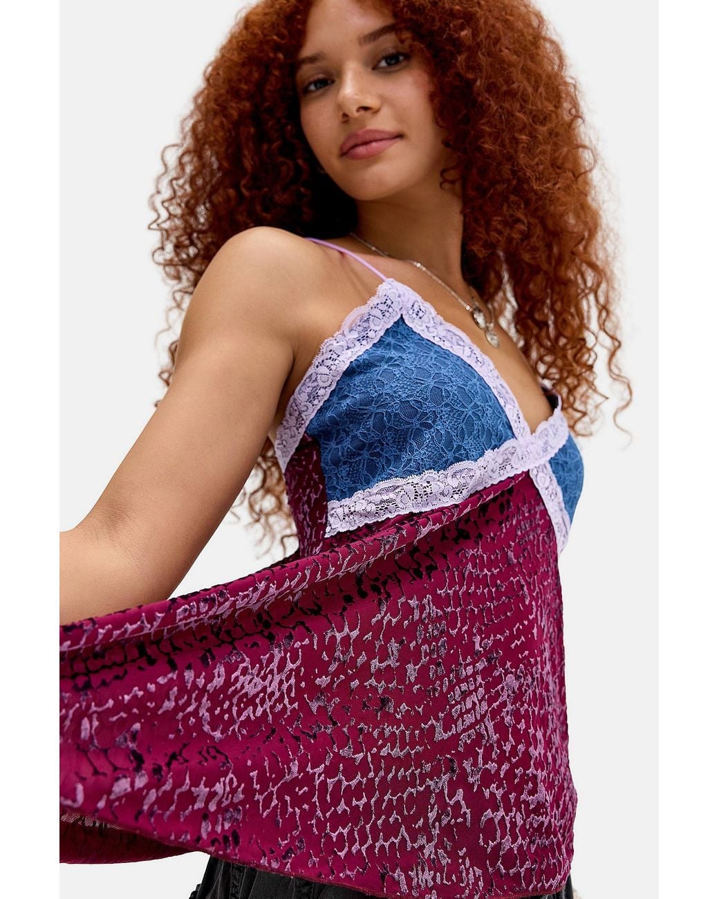 Kimchi Blue Purple Estelle Asymmetric Longline Cami