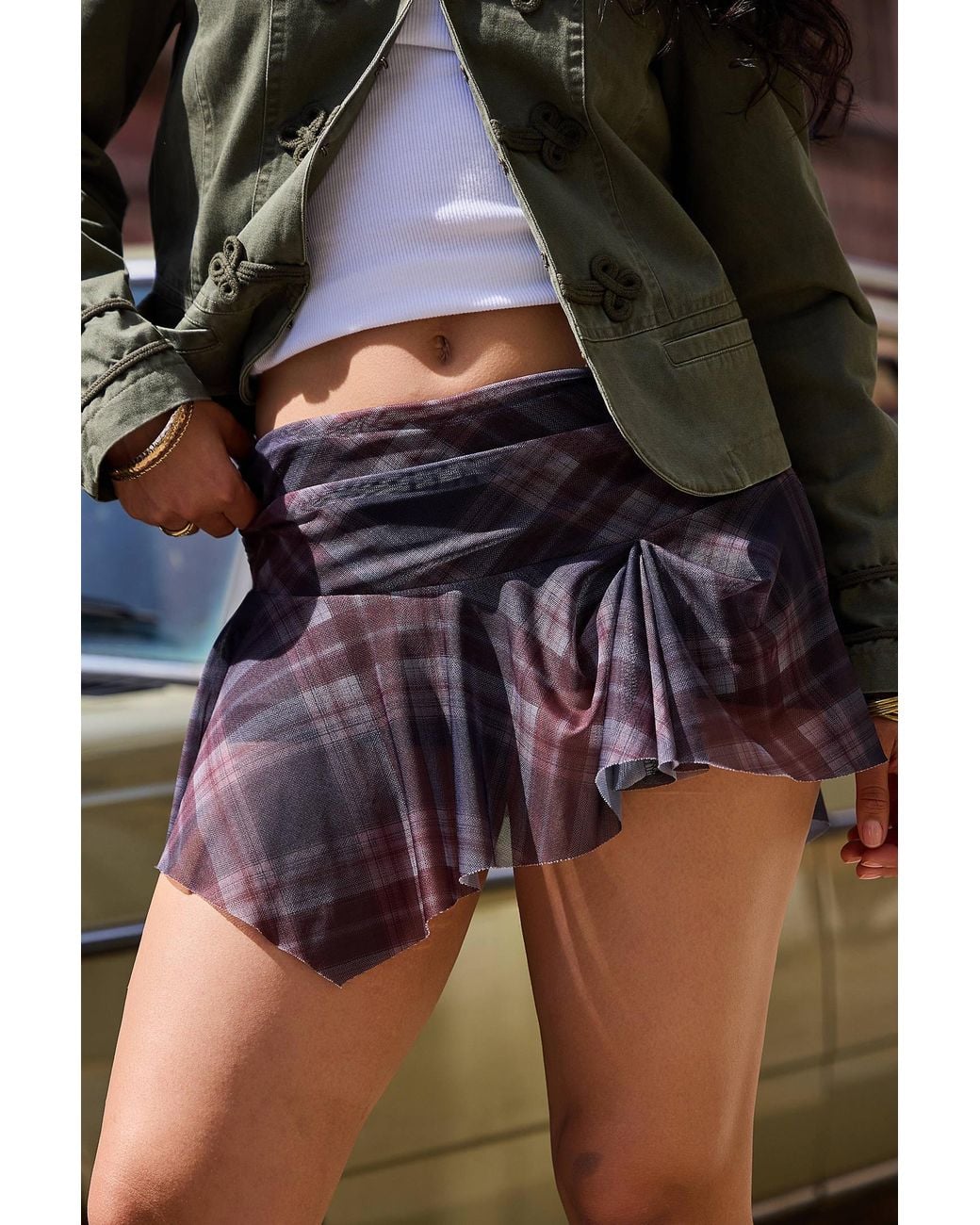 Urban Outfitters Black Uo Gigi Hanky Mini Skirt