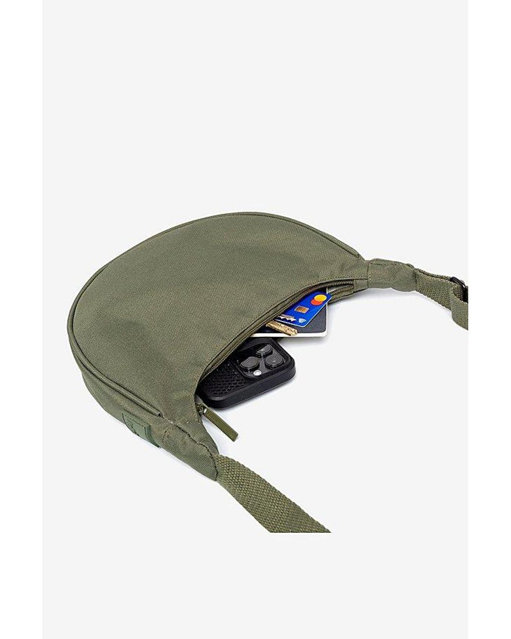 Lefrik Metallic Lua Crescent Shoulder Bag